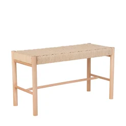 New House Nordic ABANO Banc en bois et corde tressée L80cm