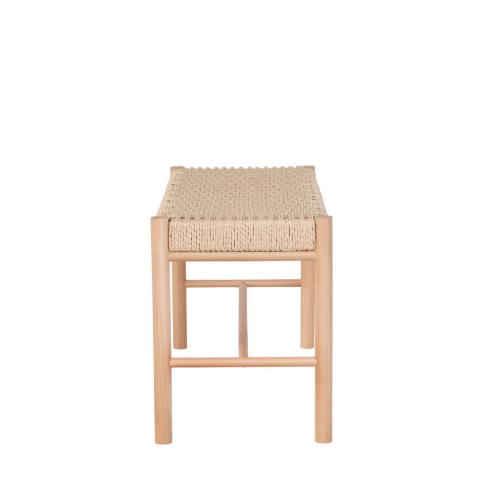 New House Nordic ABANO Banc en bois et corde tressée L80cm
