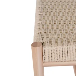 New House Nordic ABANO Banc en bois et corde tressée L80cm