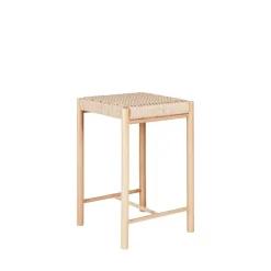 Outlet House Nordic ABANO Tabouret de bar en bois et corde H66,5cm