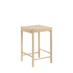 Outlet House Nordic ABANO Tabouret de bar en bois et corde H66,5cm