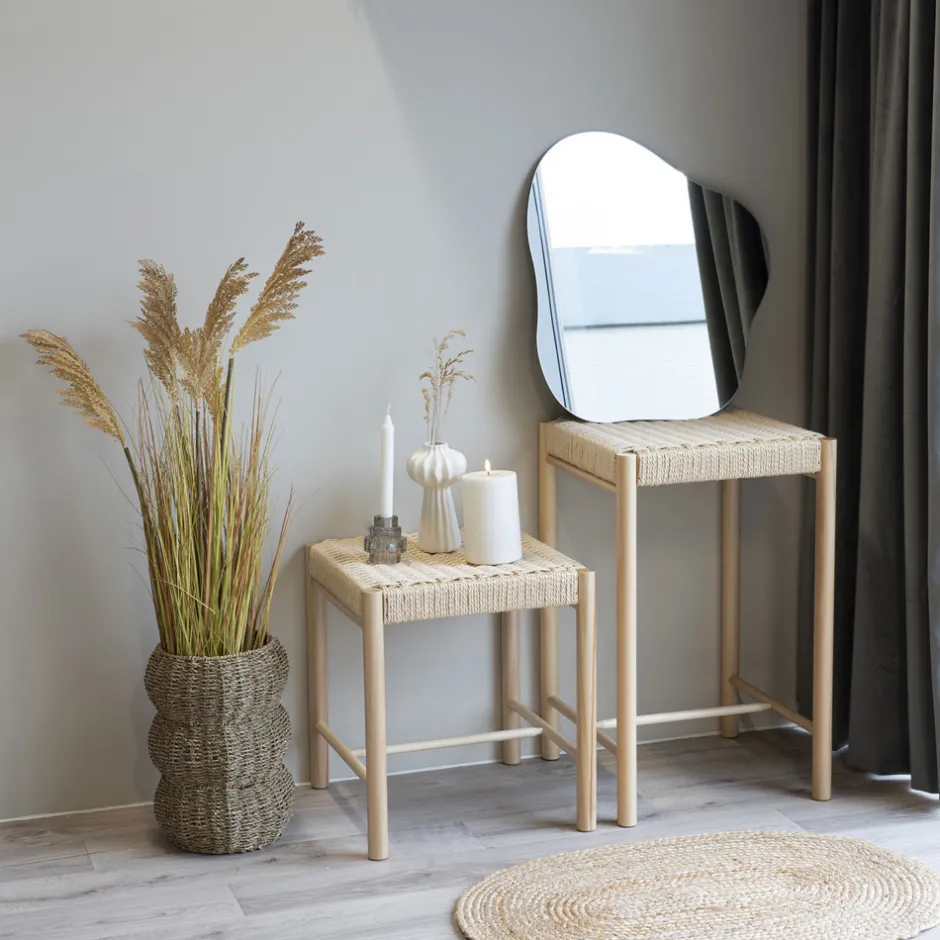 Hot House Nordic ABANO Tabouret en bois et corde H46,5cm