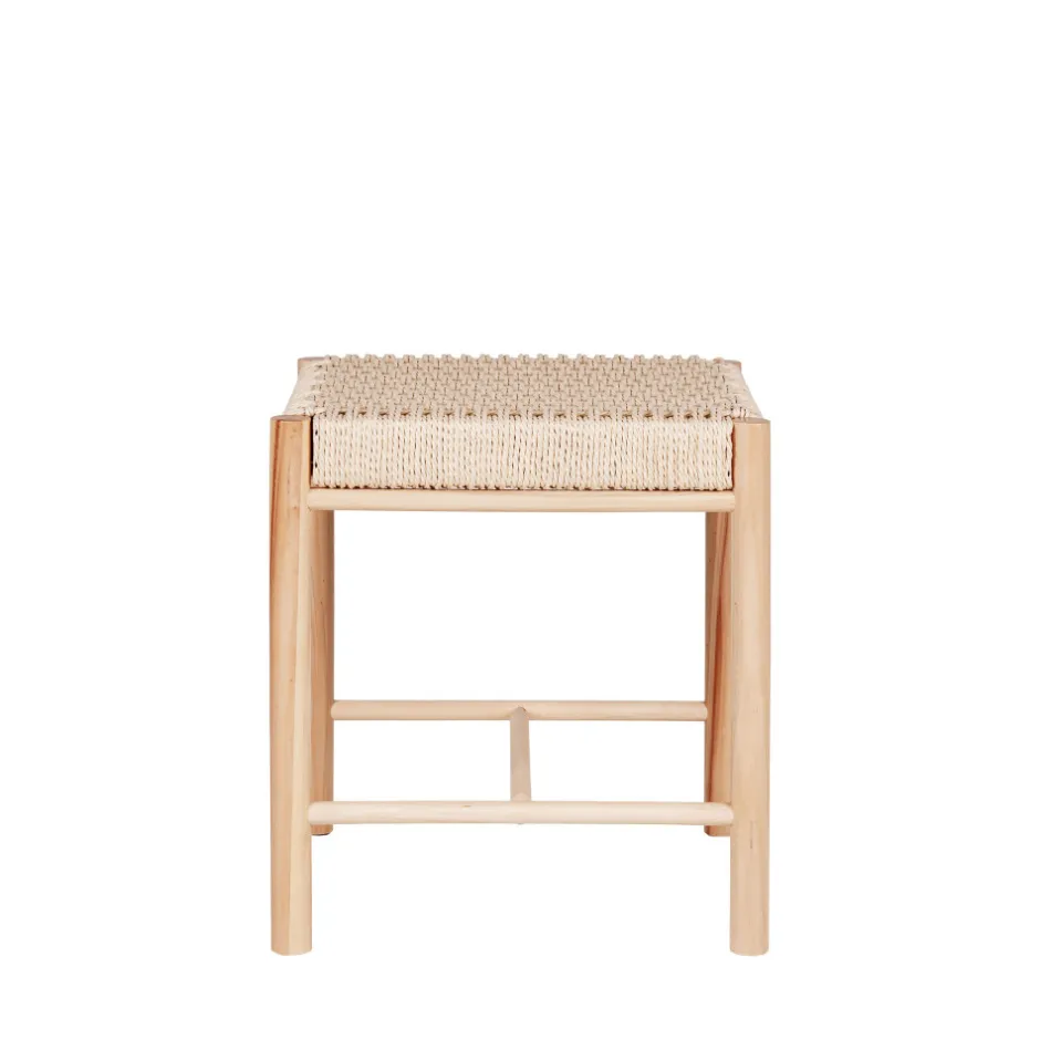 Hot House Nordic ABANO Tabouret en bois et corde H46,5cm