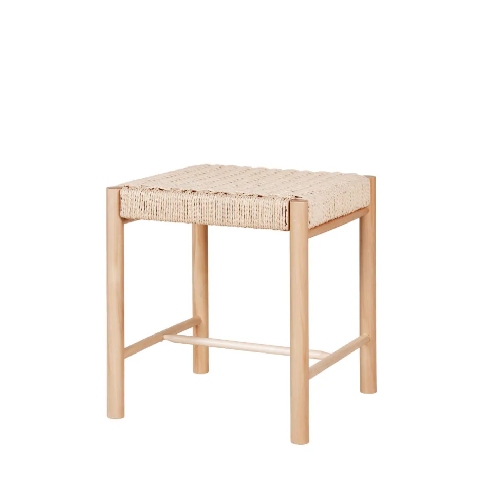 Hot House Nordic ABANO Tabouret en bois et corde H46,5cm