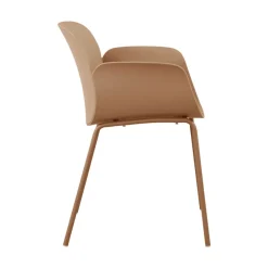 Discount Drawer ACAPULCO Lot de 4 fauteuils de table intérieur et extérieur en plastique et métal