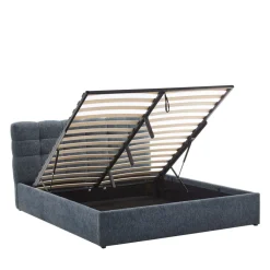 Discount Drawer ACARA Lit coffre matelassé en tissu 140x190cm