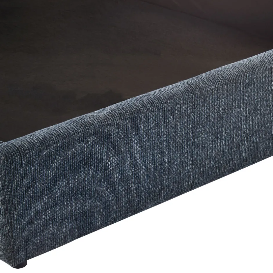 Discount Drawer ACARA Lit coffre matelassé en tissu 140x190cm