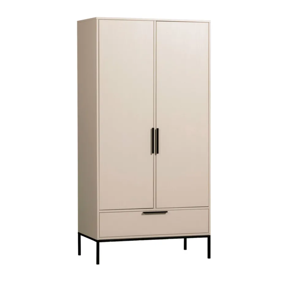 Outlet Woood ADAM Armoire 2 portes 1 tiroir en bois