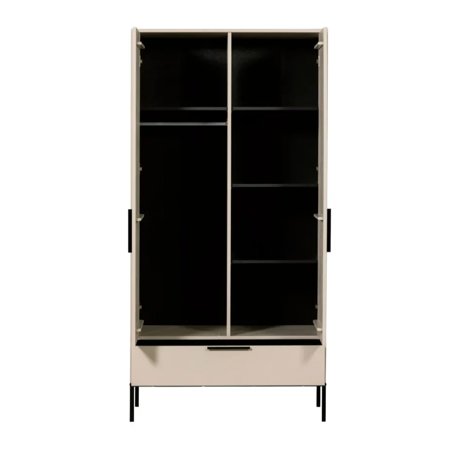 Outlet Woood ADAM Armoire 2 portes 1 tiroir en bois