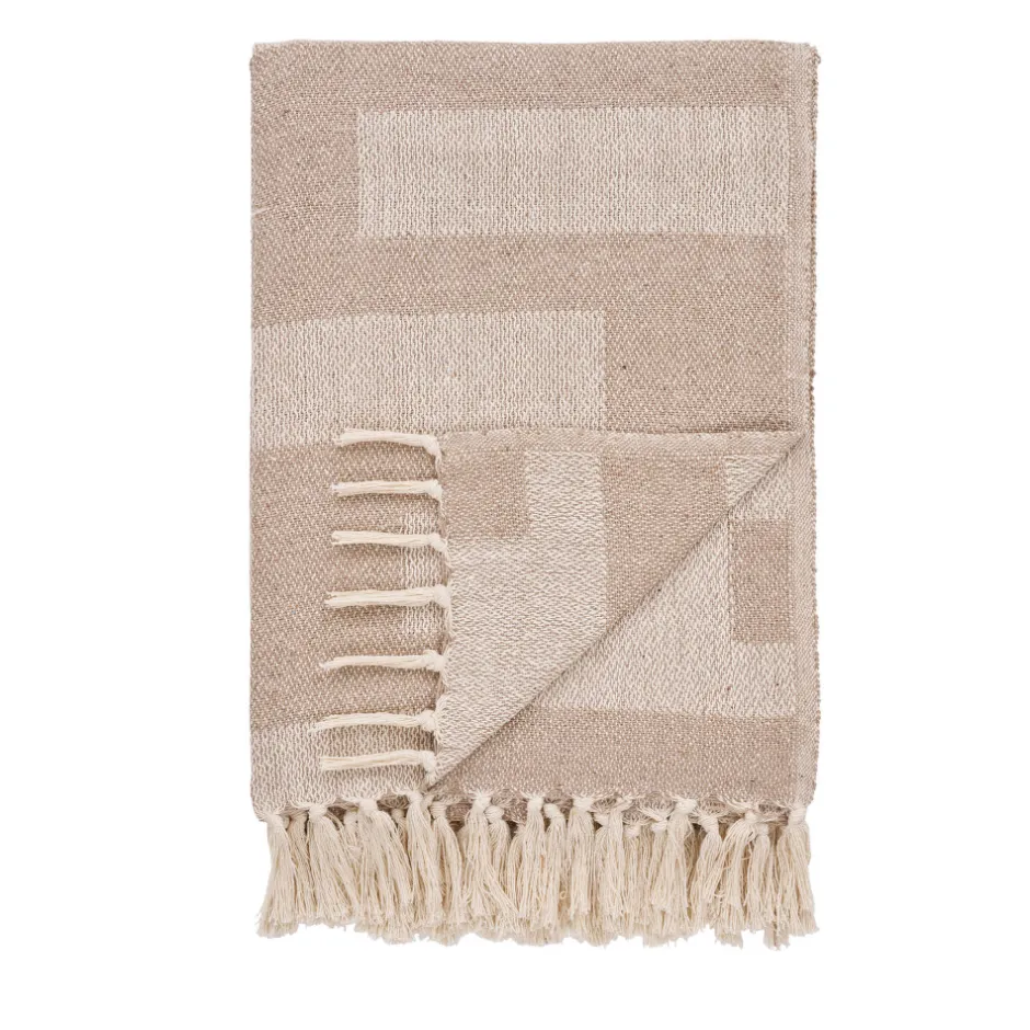 Online House Nordic ADANA Plaid en coton mélangé 130x180cm