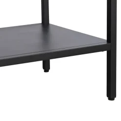 Clearance No name ADARE Buffet haut 2 portes en verre trempé et métal H160cm