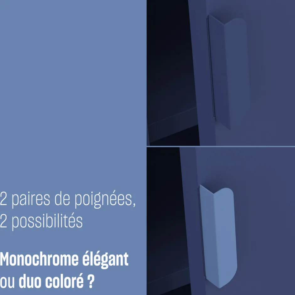 Clearance Drawer ADEL Buffet haut 2 portes en métal H110cm