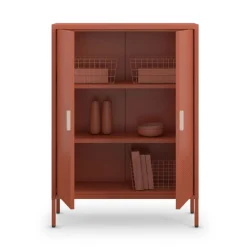 Clearance Drawer ADEL Buffet haut 2 portes en métal H110cm