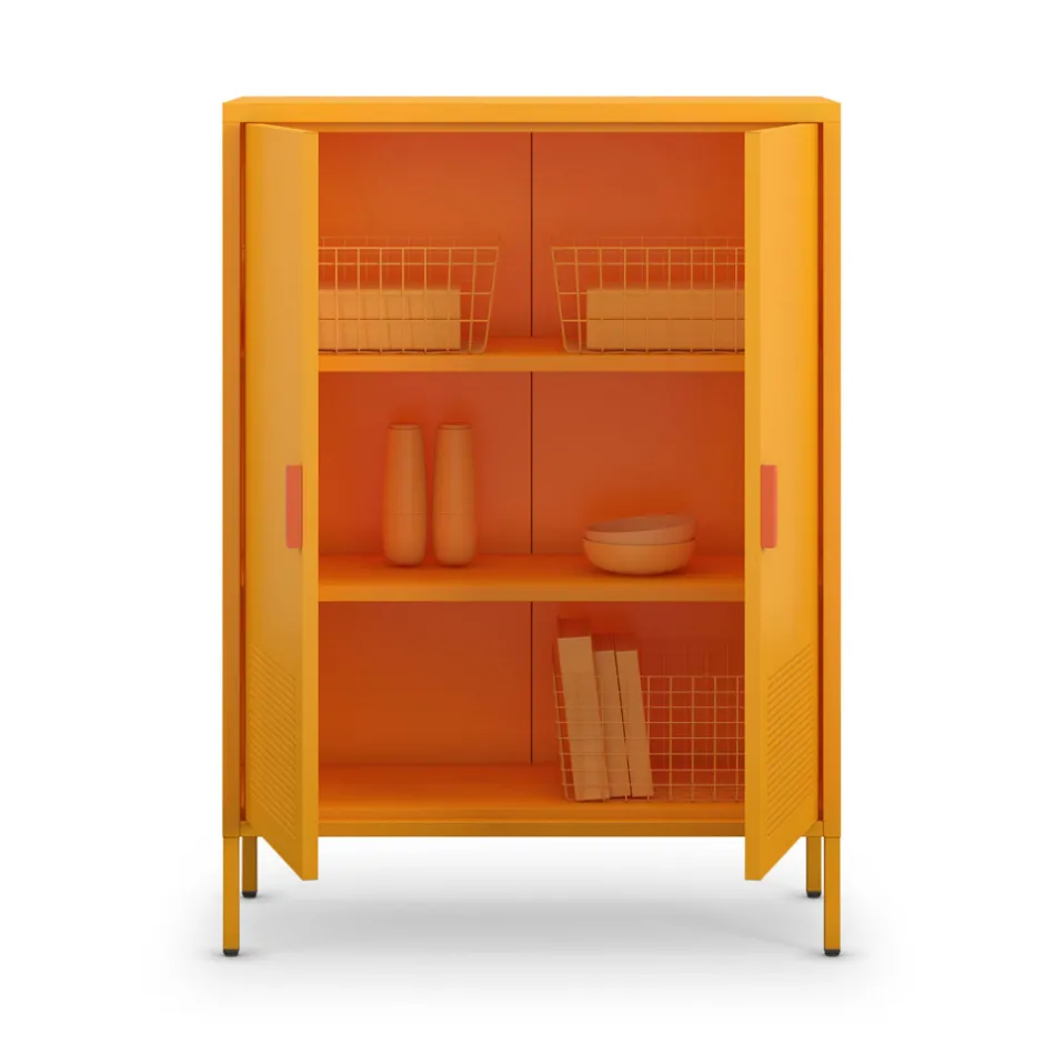 Clearance Drawer ADEL Buffet haut 2 portes en métal H110cm