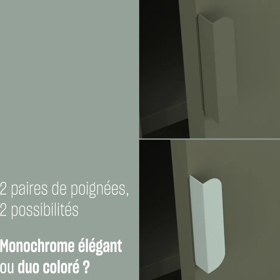 Clearance Drawer ADEL Buffet haut 2 portes en métal H110cm