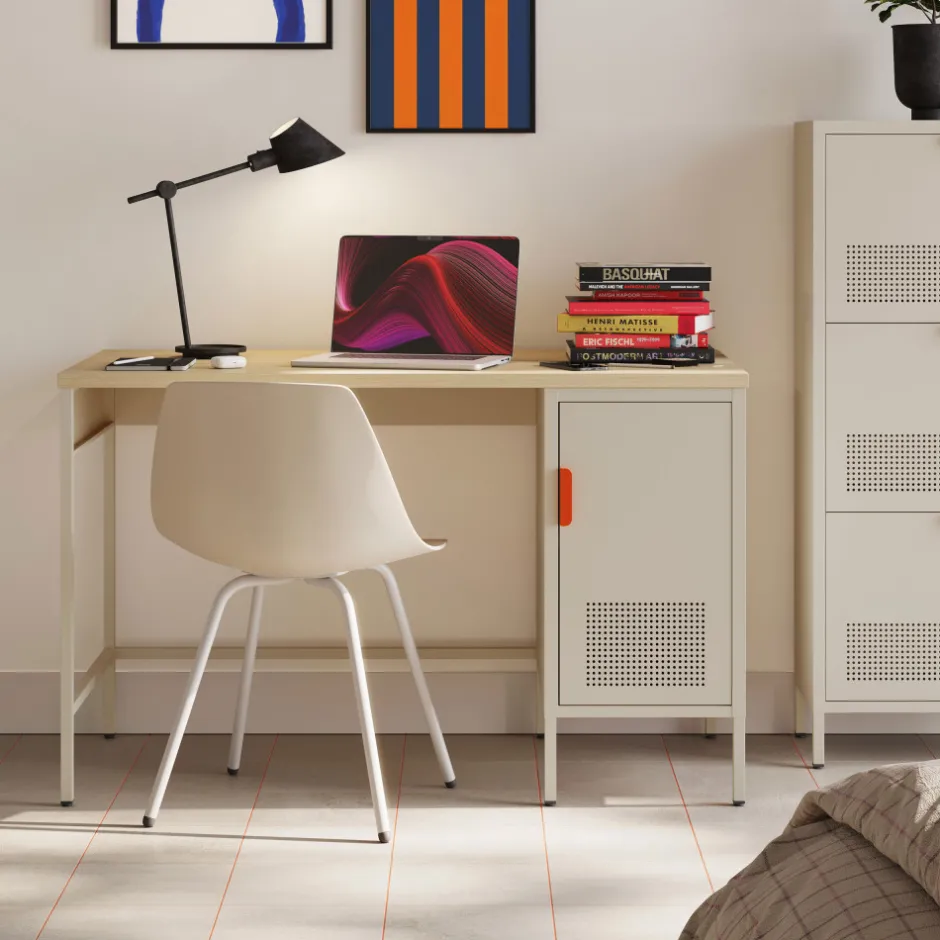 Hot Drawer ADEL Bureau 1 porte en métal L120cm