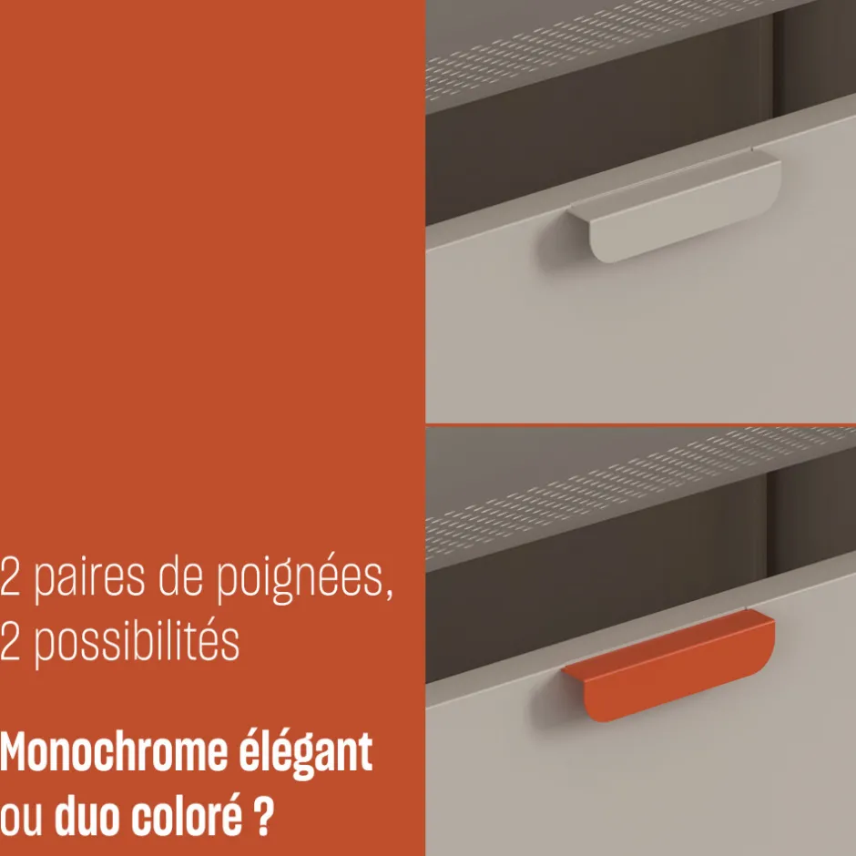Hot Drawer ADEL Bureau 1 porte en métal L120cm
