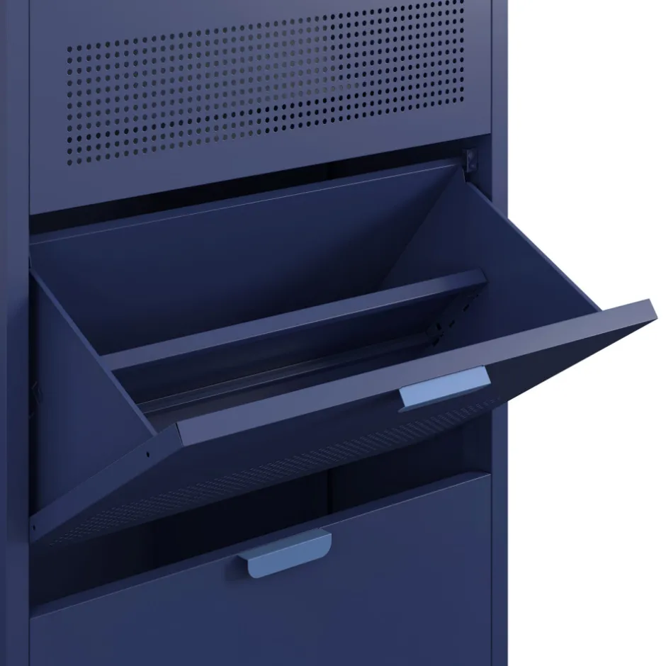 Discount Drawer ADEL Meuble à chaussures 3 portes en métal H120cm