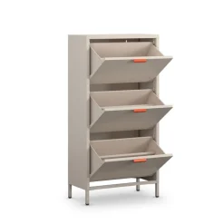 Discount Drawer ADEL Meuble à chaussures 3 portes en métal H120cm