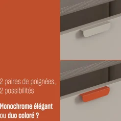 Discount Drawer ADEL Meuble à chaussures 3 portes en métal H120cm