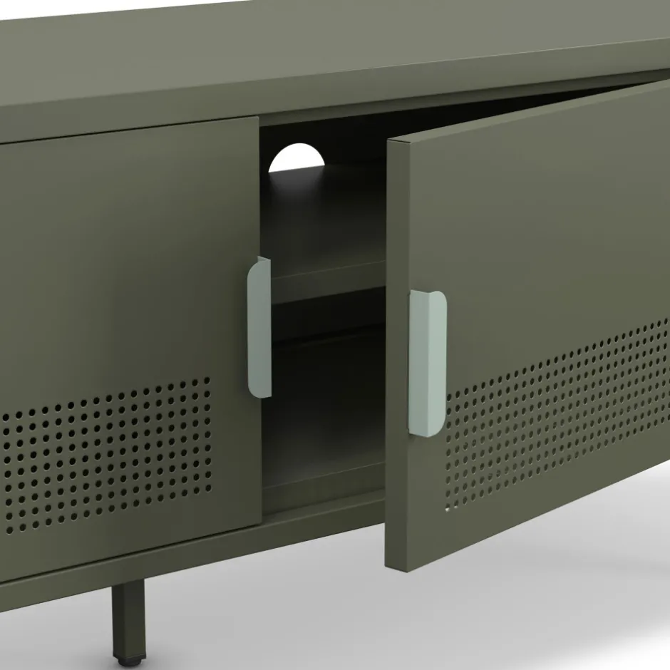 Hot Drawer ADEL Meuble TV 2 portes en métal L120cm