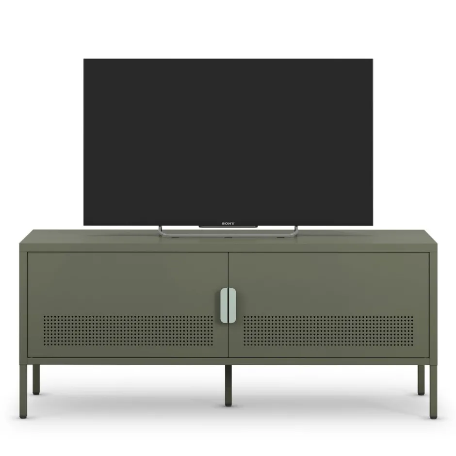 Hot Drawer ADEL Meuble TV 2 portes en métal L120cm