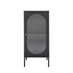 House Nordic ADELAIDE Petit meuble de rangement en verre et métal H50cm