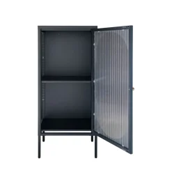 House Nordic ADELAIDE Petit meuble de rangement en verre et métal H50cm