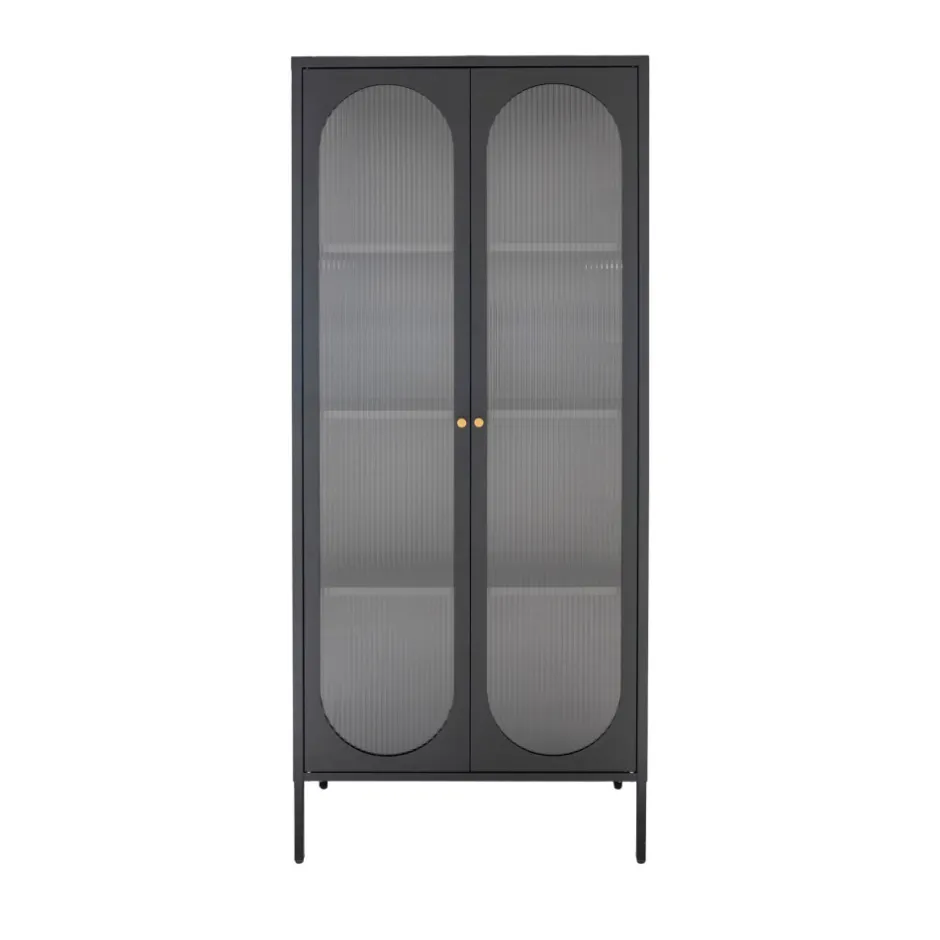Best House Nordic ADELAIDE Vitrine en verre et métal H180cm