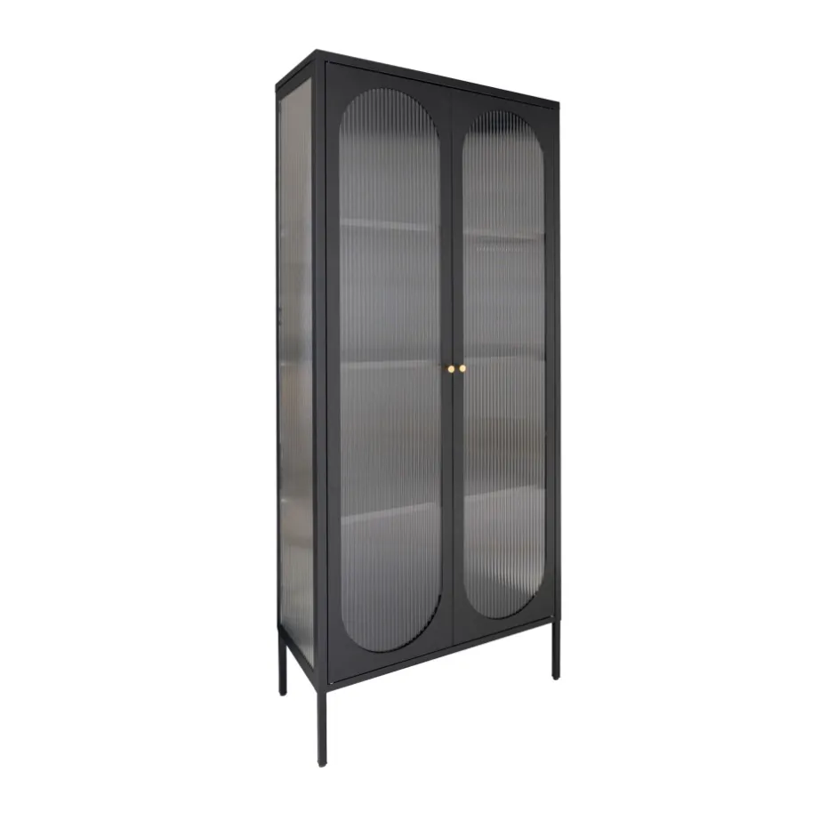 Best House Nordic ADELAIDE Vitrine en verre et métal H180cm
