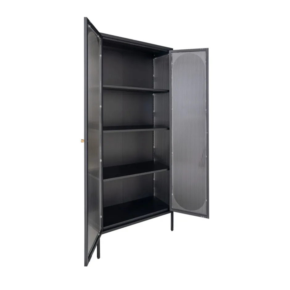 Best House Nordic ADELAIDE Vitrine en verre et métal H180cm