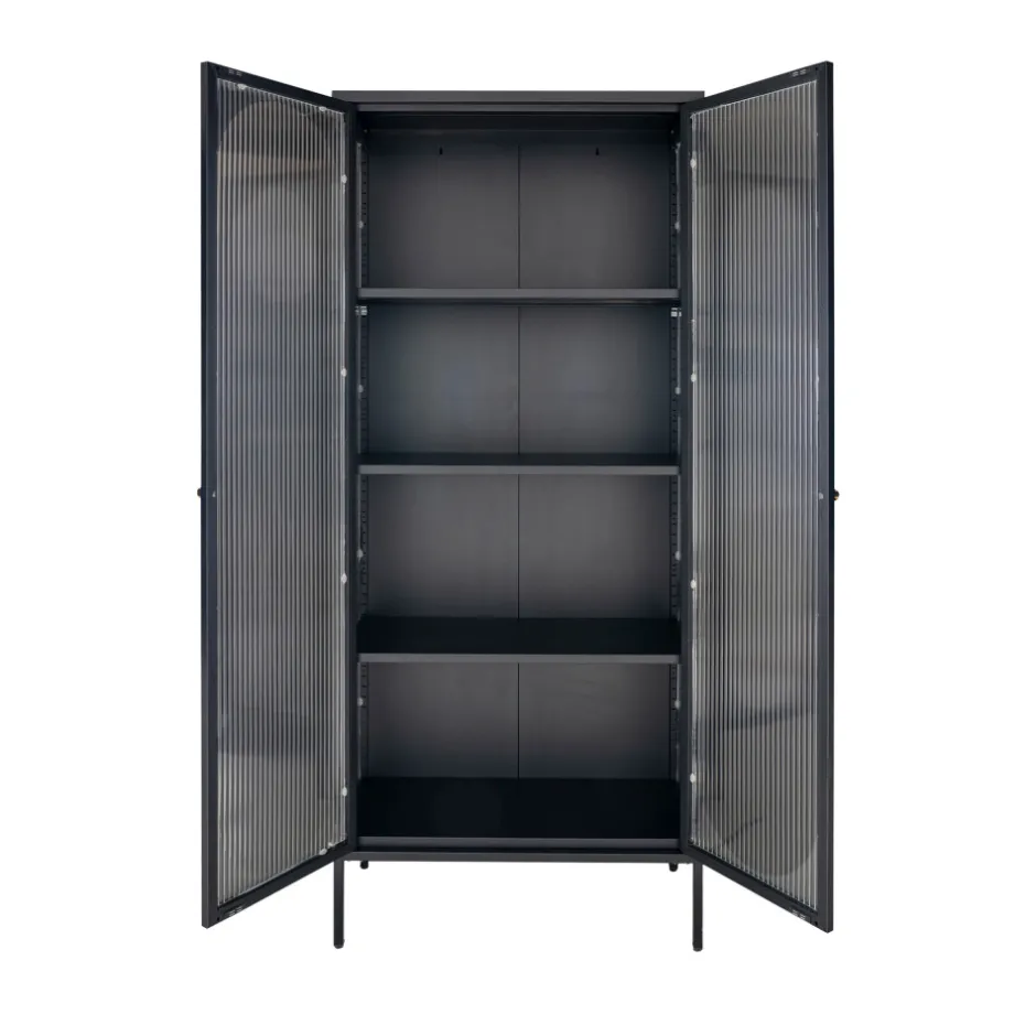 Best House Nordic ADELAIDE Vitrine en verre et métal H180cm
