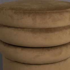 Discount Dutchbone ADITI Tabouret rond en velours ø40cm