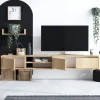 Discount Drawer AIRO Meuble TV suspendu 3 portes en bois L180cm