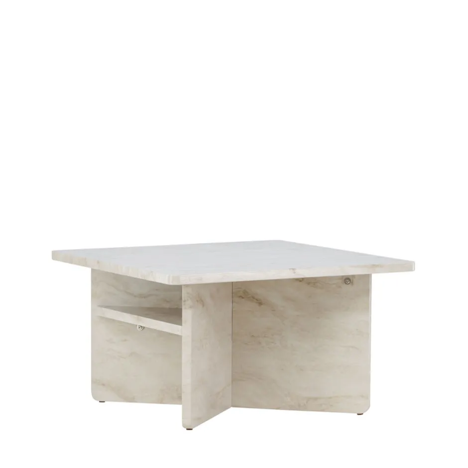 Hot Venture Home ALESUND Table basse carrée effet marbre 75x75cm