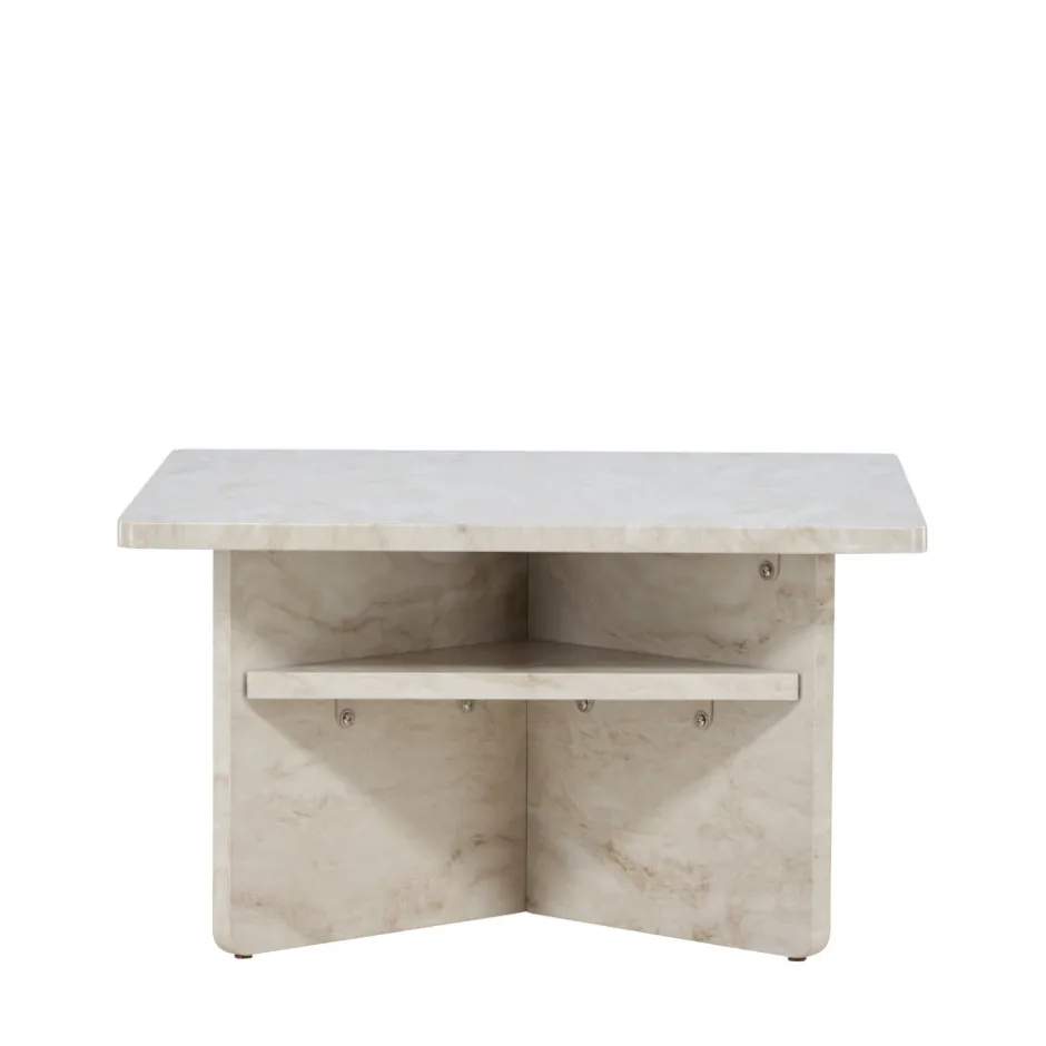 Hot Venture Home ALESUND Table basse carrée effet marbre 75x75cm