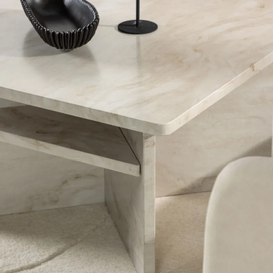 Hot Venture Home ALESUND Table basse carrée effet marbre 75x75cm