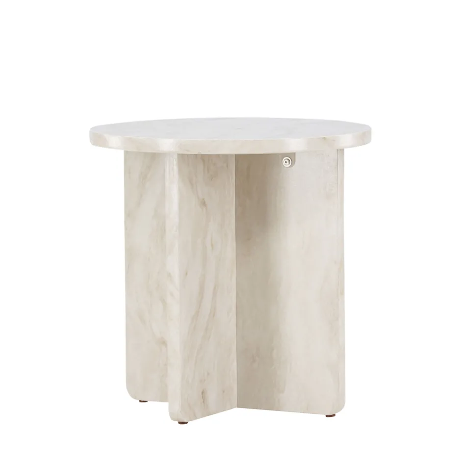 Best Venture Home ALESUND Table d'appoint ronde effet marbre ø50cm