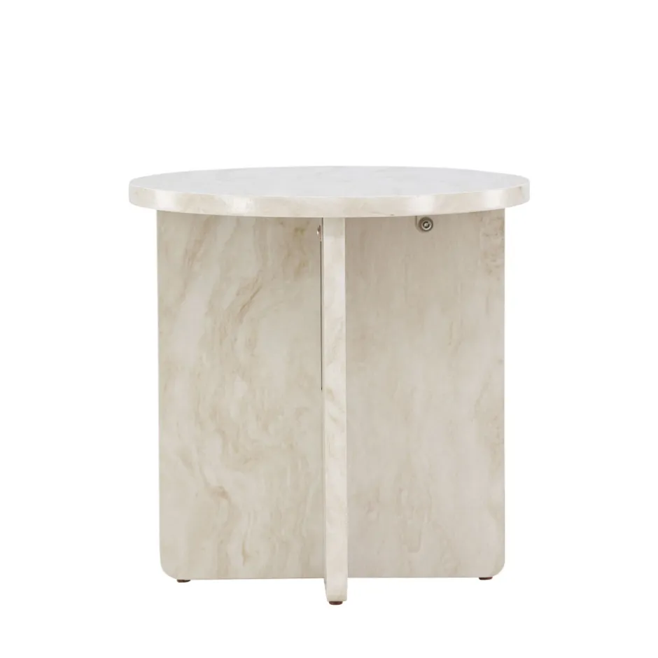 Best Venture Home ALESUND Table d'appoint ronde effet marbre ø50cm