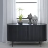 Best No name ALICIA Buffet 2 portes aux angles arrondis en bois et métal L140cm