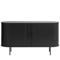 Best No name ALICIA Buffet 2 portes aux angles arrondis en bois et métal L140cm