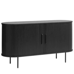 Best No name ALICIA Buffet 2 portes aux angles arrondis en bois et métal L140cm