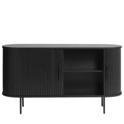 Best No name ALICIA Buffet 2 portes aux angles arrondis en bois et métal L140cm