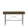 Outlet No name ALICIA Bureau 2 portes aux angles arrondis en bois et métal L120cm