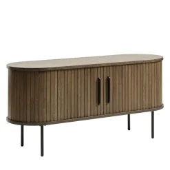 New No name ALICIA Meuble tv 2 portes aux angles arrondis en bois et métal L120cm