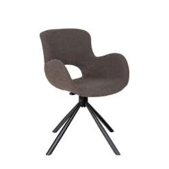 Outlet House Nordic AMORIM Chaise de bureau en tissu bouclette et métal