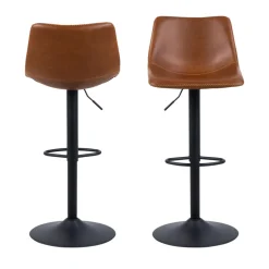 Online Drawer ANARTIA Tabouret de bar réglable en simili et métal H61-83cm