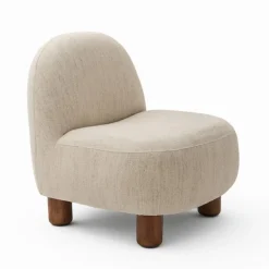 Hot Drawer AREN Fauteuil en tissu chenille et bois