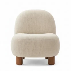 Hot Drawer AREN Fauteuil en tissu chenille et bois