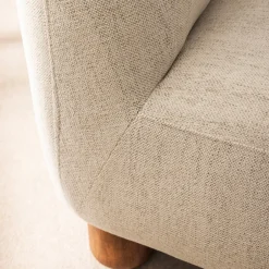 Hot Drawer AREN Fauteuil en tissu chenille et bois